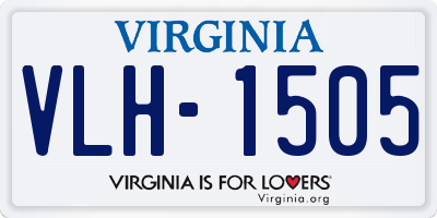 VA license plate VLH1505