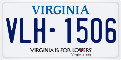 VA license plate VLH1506