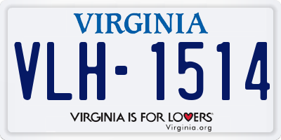 VA license plate VLH1514