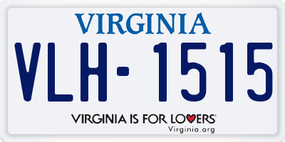VA license plate VLH1515