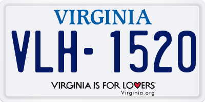 VA license plate VLH1520