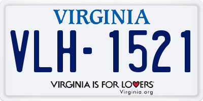 VA license plate VLH1521