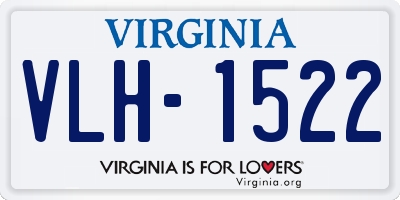 VA license plate VLH1522