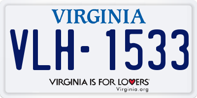 VA license plate VLH1533