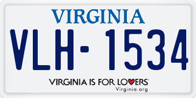 VA license plate VLH1534