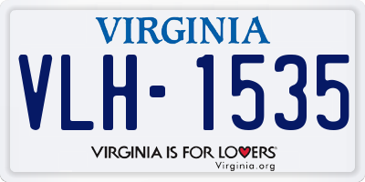 VA license plate VLH1535