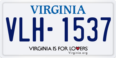 VA license plate VLH1537