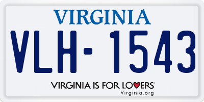 VA license plate VLH1543