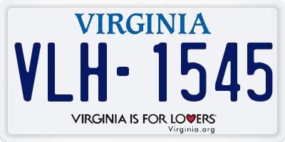 VA license plate VLH1545
