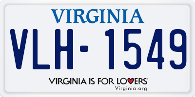VA license plate VLH1549