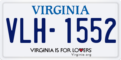 VA license plate VLH1552