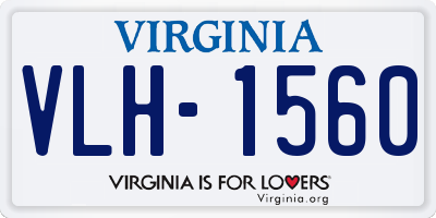 VA license plate VLH1560