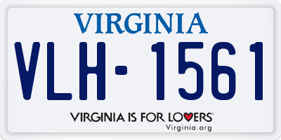 VA license plate VLH1561