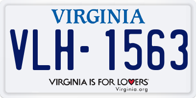 VA license plate VLH1563