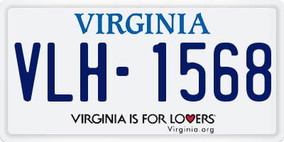 VA license plate VLH1568