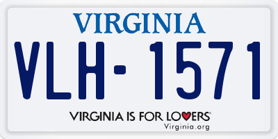 VA license plate VLH1571