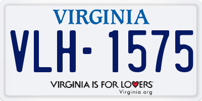 VA license plate VLH1575