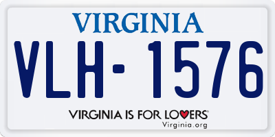 VA license plate VLH1576