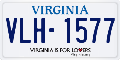 VA license plate VLH1577