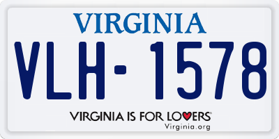 VA license plate VLH1578