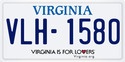VA license plate VLH1580