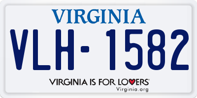VA license plate VLH1582