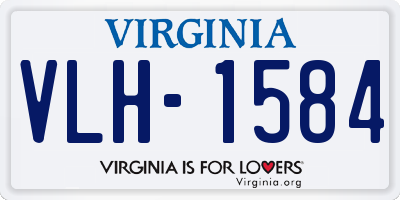 VA license plate VLH1584