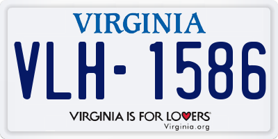 VA license plate VLH1586