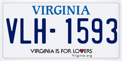 VA license plate VLH1593