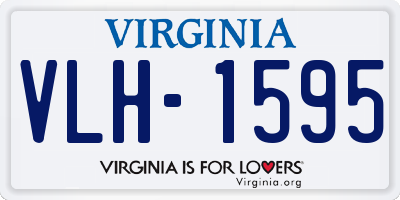 VA license plate VLH1595