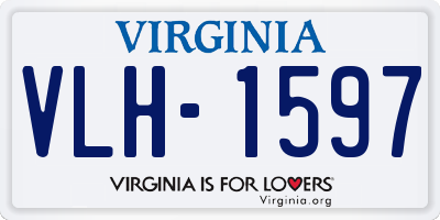 VA license plate VLH1597