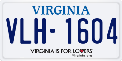 VA license plate VLH1604