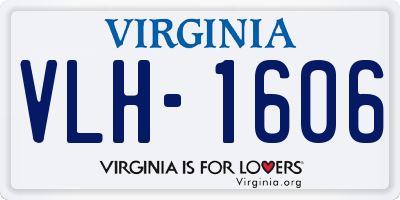 VA license plate VLH1606