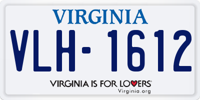 VA license plate VLH1612
