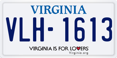 VA license plate VLH1613