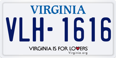 VA license plate VLH1616