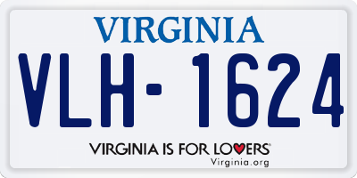 VA license plate VLH1624