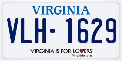 VA license plate VLH1629