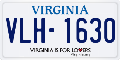 VA license plate VLH1630