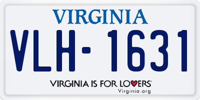 VA license plate VLH1631