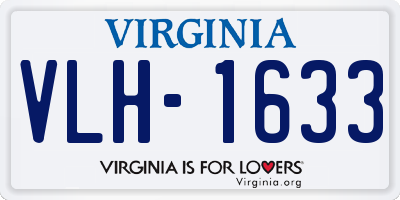 VA license plate VLH1633