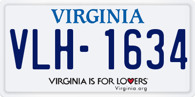 VA license plate VLH1634