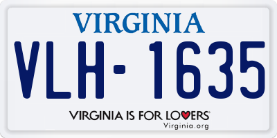 VA license plate VLH1635