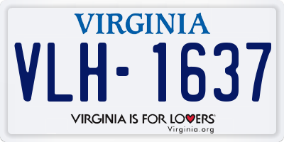 VA license plate VLH1637