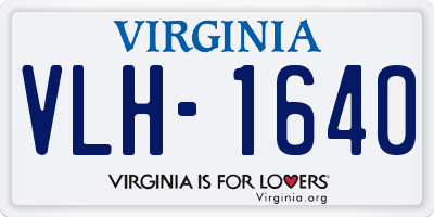VA license plate VLH1640
