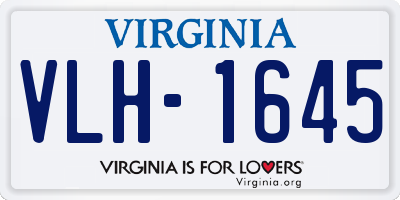 VA license plate VLH1645