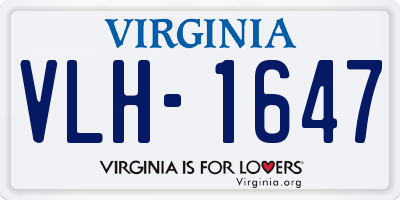 VA license plate VLH1647