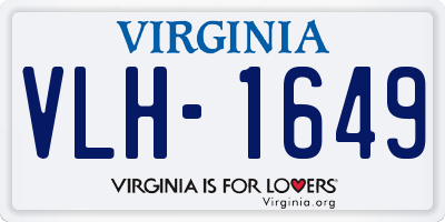 VA license plate VLH1649