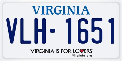 VA license plate VLH1651