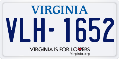 VA license plate VLH1652